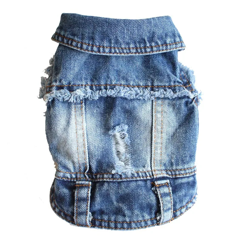 XS-2XL Denim Dog Clothes Pet Dog Coat For Small Dogs Jeans Jacket
