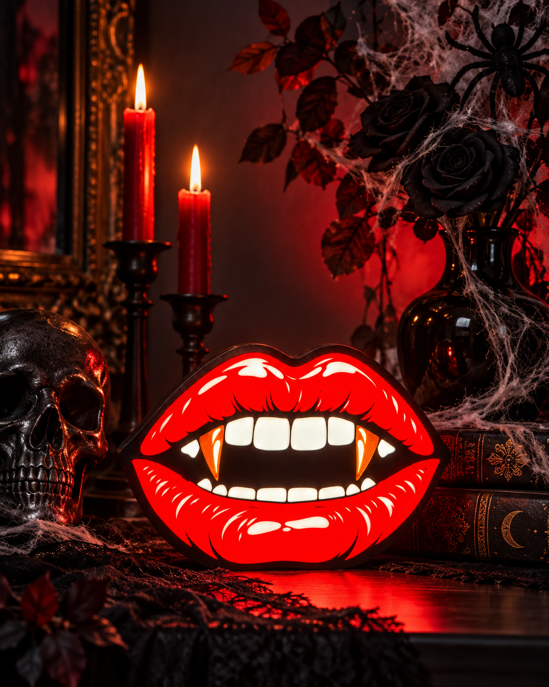 Vampire Lips Halloween LED Lamp