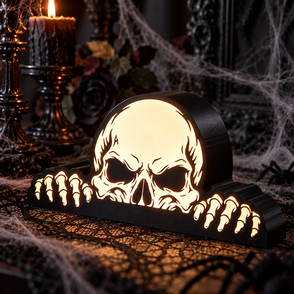 Peeking Skull Halloween LED Lamp