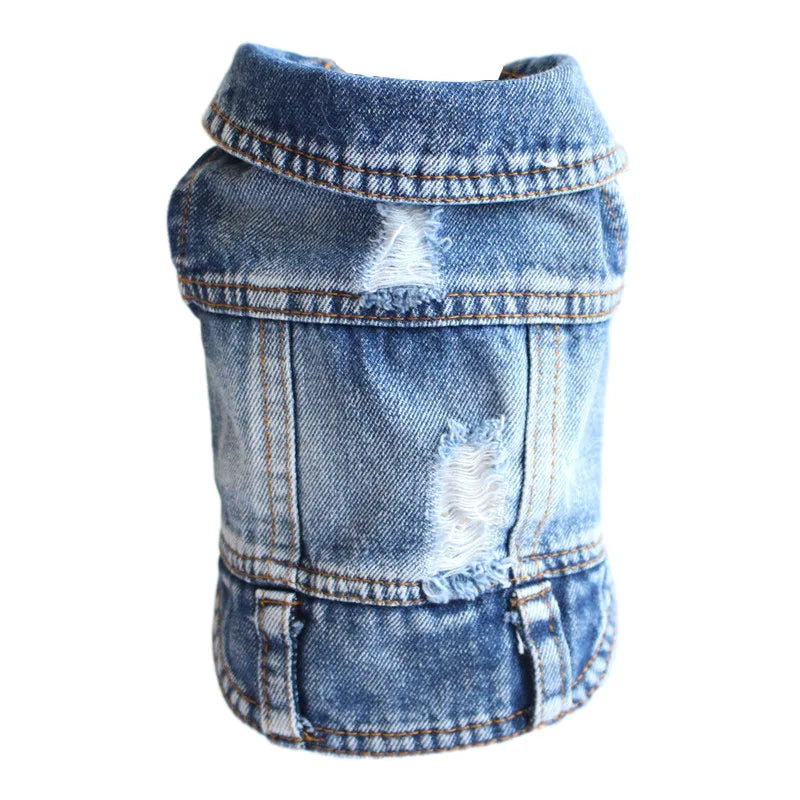 XS-2XL Denim Dog Clothes Pet Dog Coat For Small Dogs Jeans Jacket