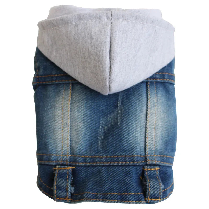XS-2XL Denim Dog Clothes Pet Dog Coat For Small Dogs Jeans Jacket