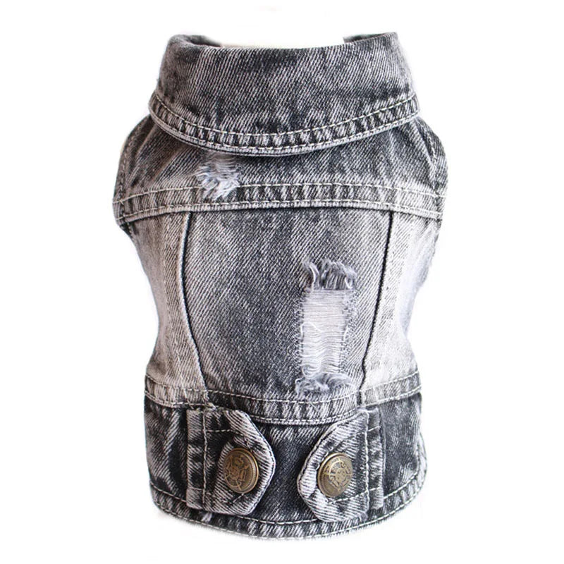 XS-2XL Denim Dog Clothes Pet Dog Coat For Small Dogs Jeans Jacket