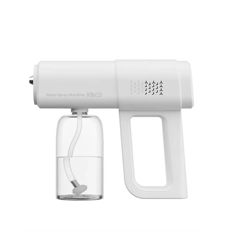 280Ml Barber Sprayer Bottle Wireless Electric USB Nano Blue Light Steam Spray Gun