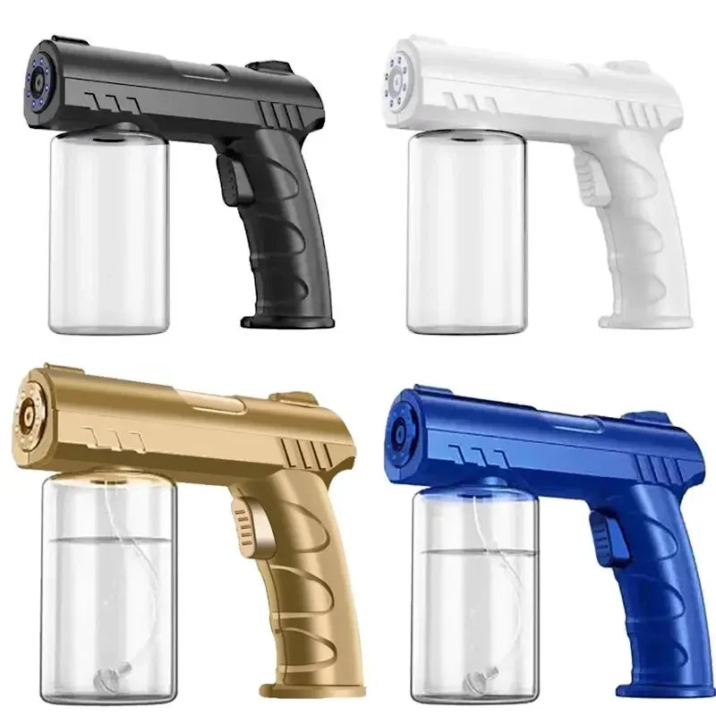 280Ml Barber Sprayer Bottle Wireless Electric USB Nano Blue Light Steam Spray Gun